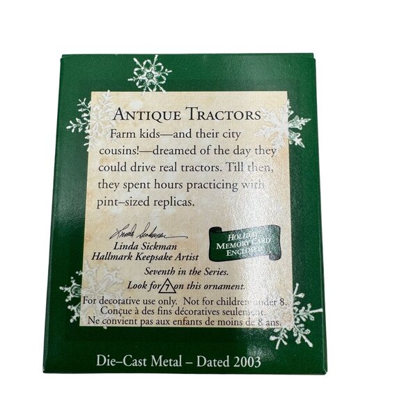 Hallmark 2003 Keepsake Ornament Antique Tractors Miniature Collectors Series Die - Picture 2 of 4